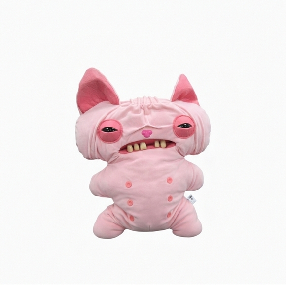 18” Fuggler BIGG FUGG Wrinkle McStinkles Hairless Cat Pink Plush RARE